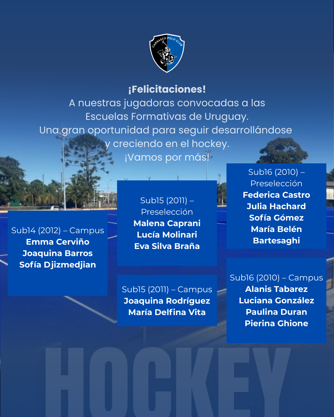¡Felicitaciones a nuestras juveniles de hockey!